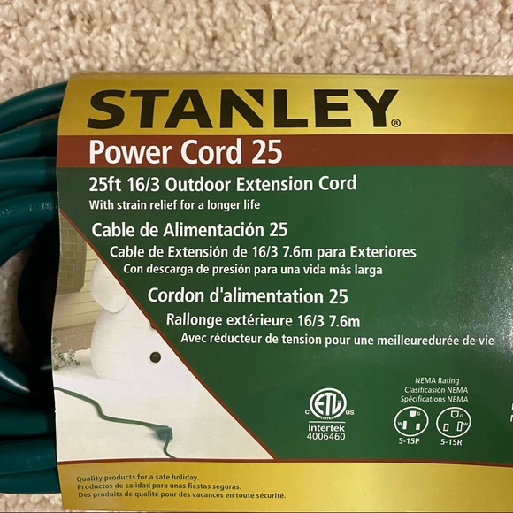 25ft Green Extension Cord (one plug) - Picture 4 of 6